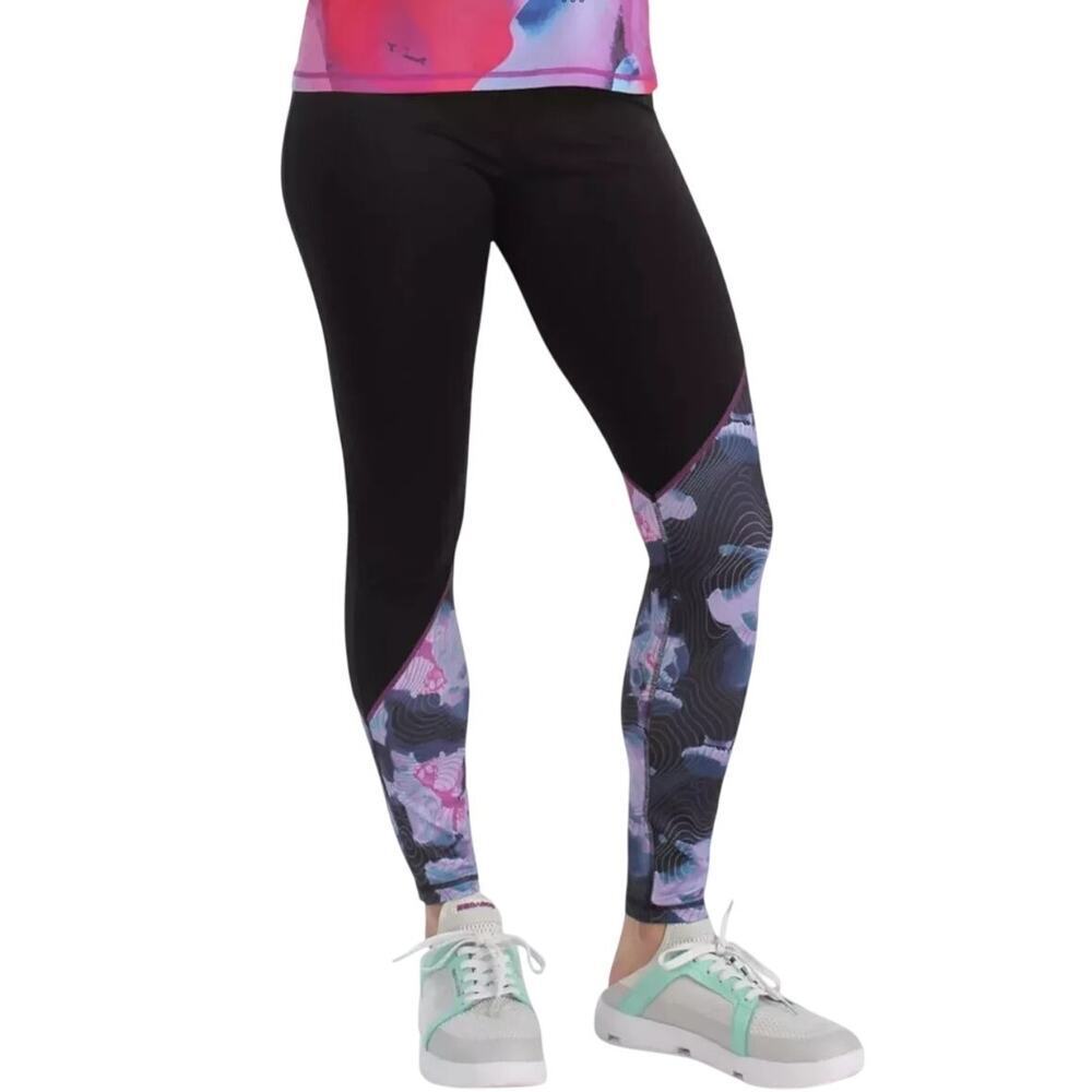 SEA-DOO - Women's UV Protection Leggings - Black & Floral  LARGE NEW in package